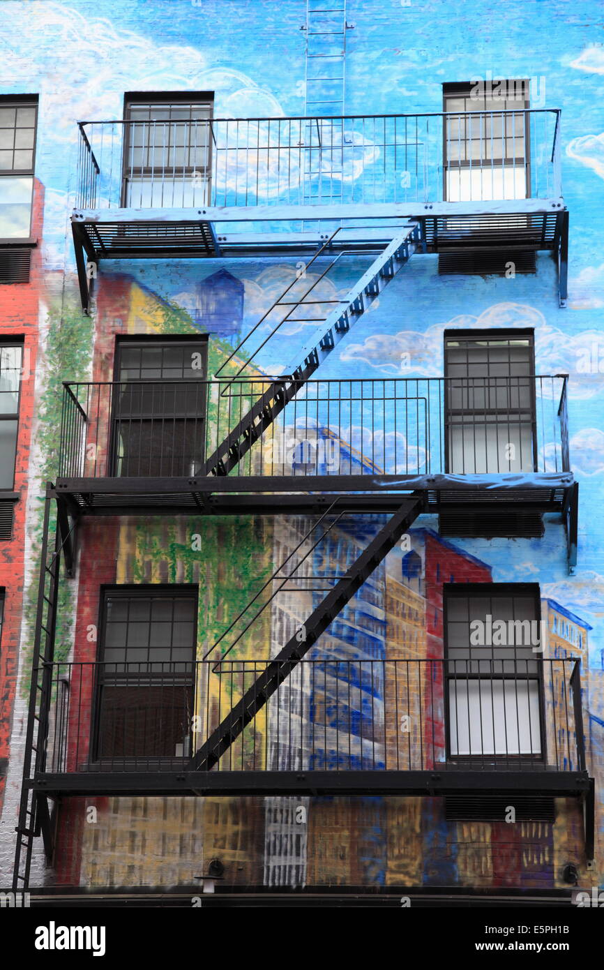 Wohnung Mietshaus, East Village, Manhattan, New York City, Vereinigte Staaten von Amerika, Nordamerika Stockfoto
