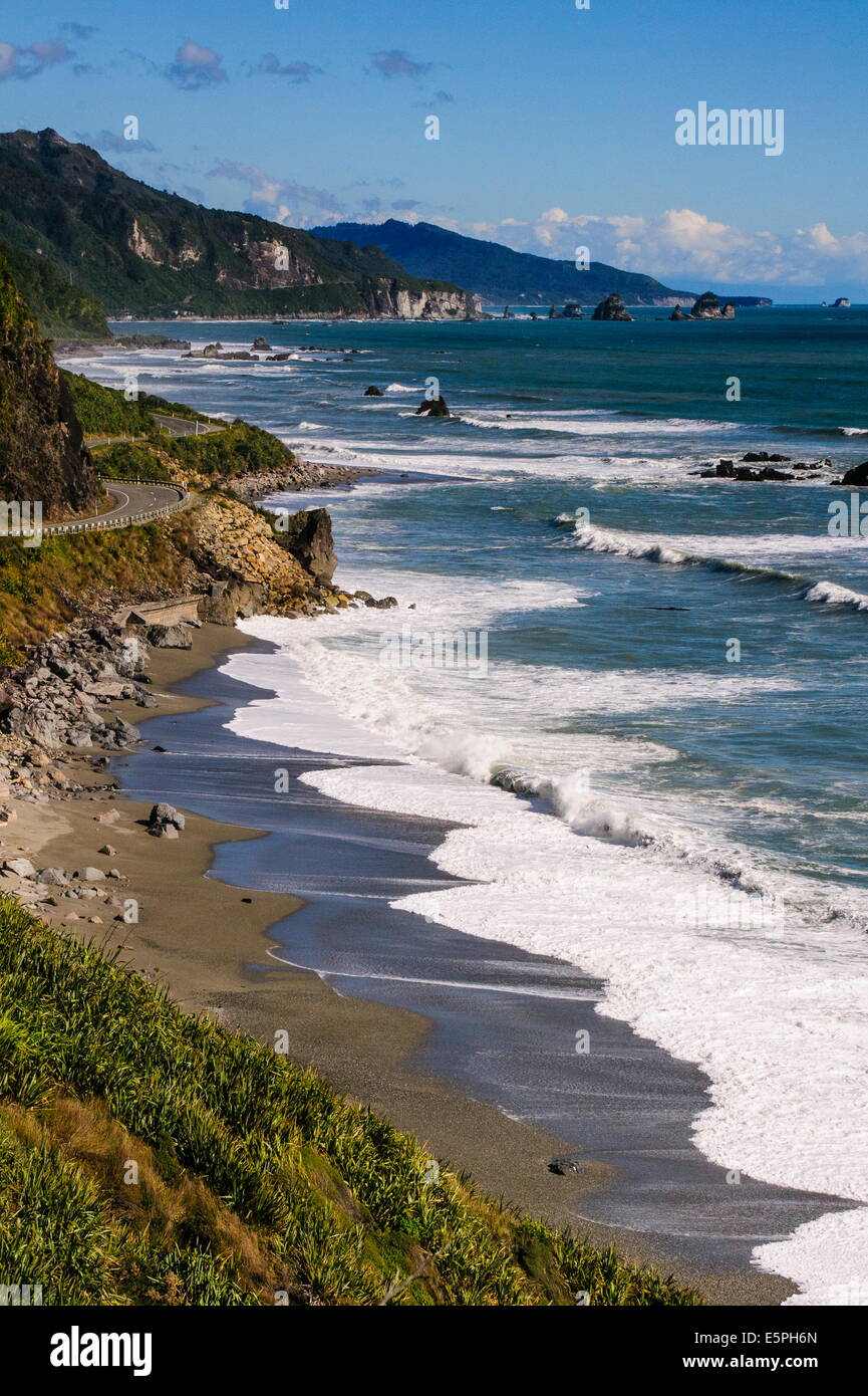 Der unberührte Westen von South Island zwischen Greymouth und Westport, West Coast, Südinsel, Neuseeland, Pazifik Stockfoto