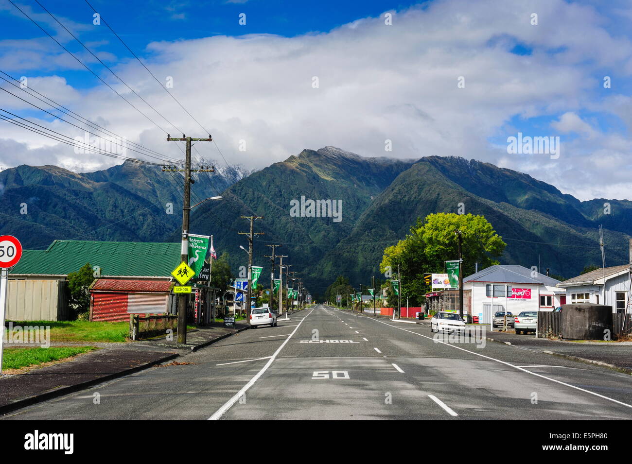 Fox-Dorf, Südinsel, Neuseeland, Pazifik Stockfoto