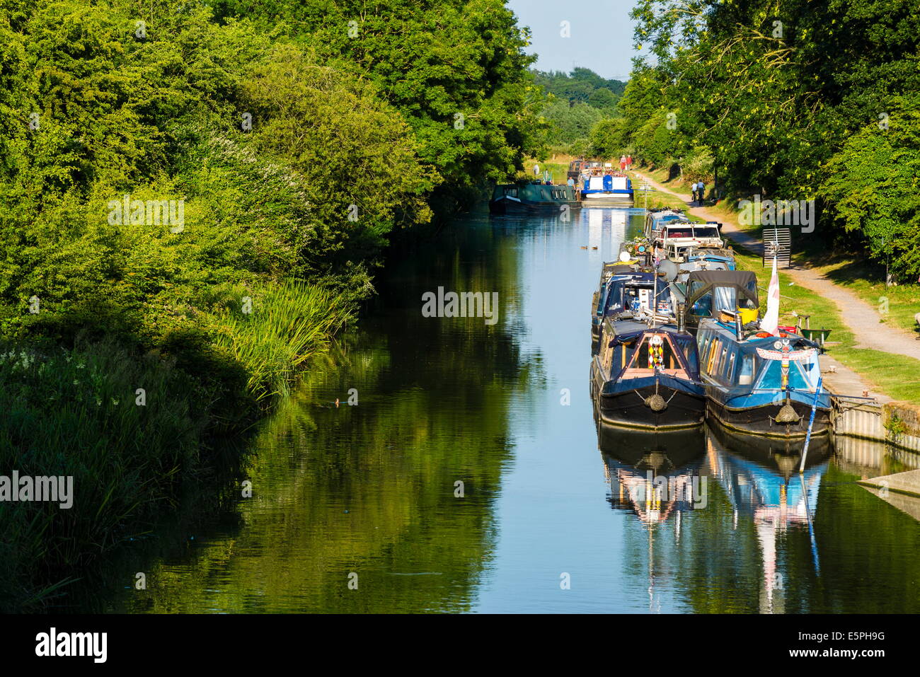 Kennet und Avon Kanal an Pewsey in der Nähe von Marlborough, Wiltshire, England, Vereinigtes Königreich, Europa Stockfoto
