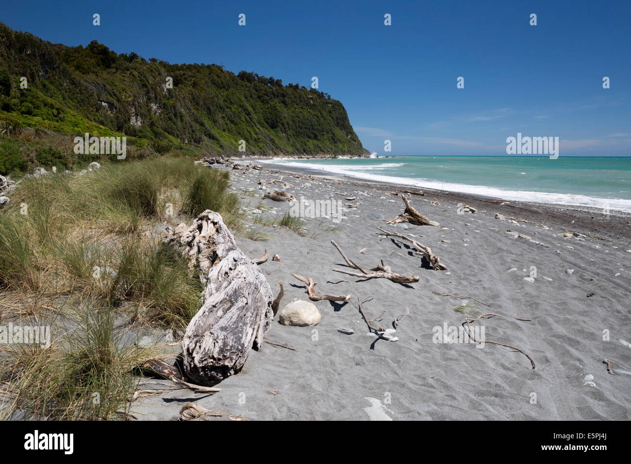 Okarito Strand, Okarito, Tai Poutini Nationalpark, West Coast, Südinsel, Neuseeland, Pazifik Stockfoto