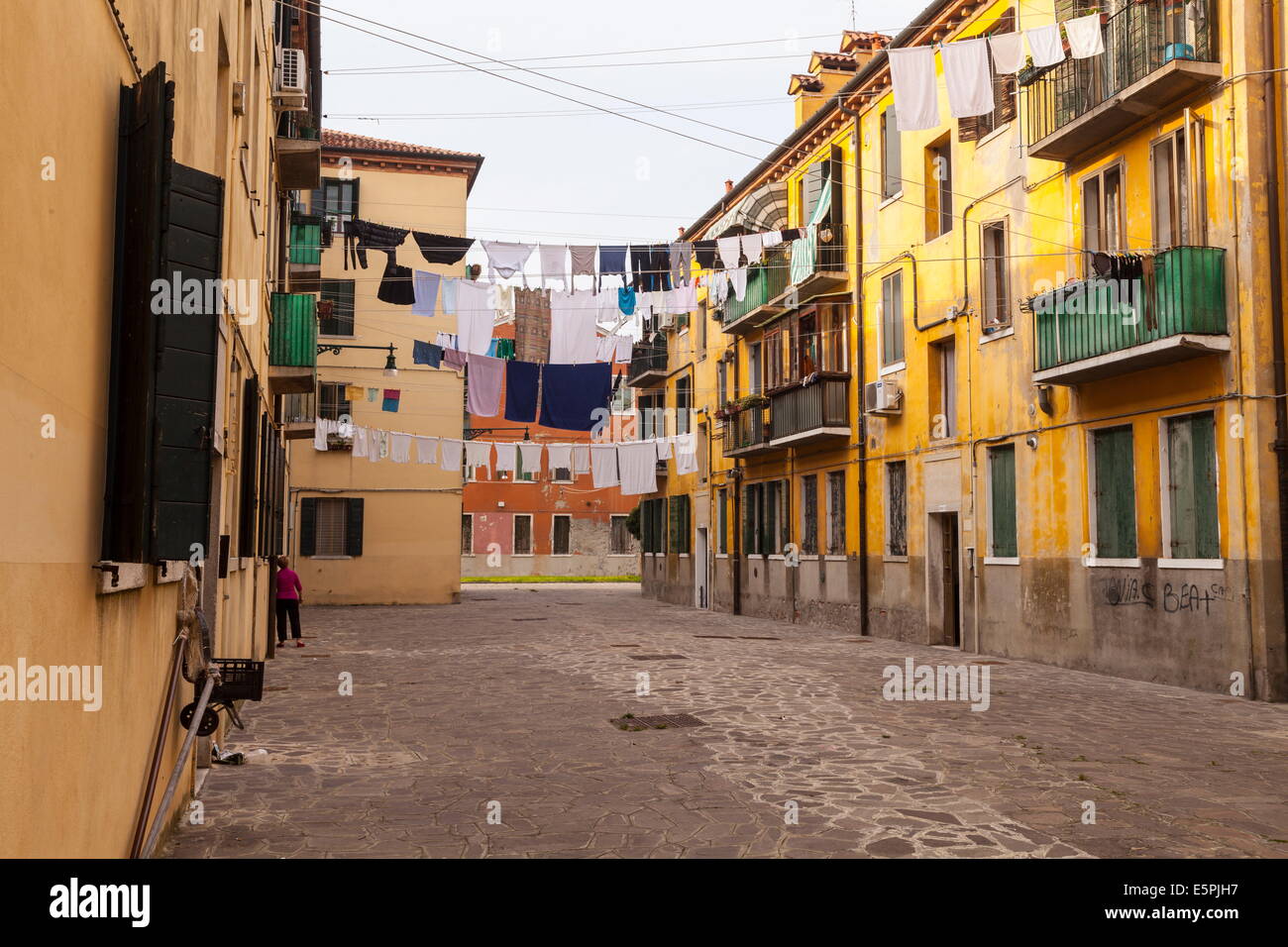 Die Straßen von Giudecca, Venedig, UNESCO World Heritage Site, Veneto, Italien, Europa Stockfoto