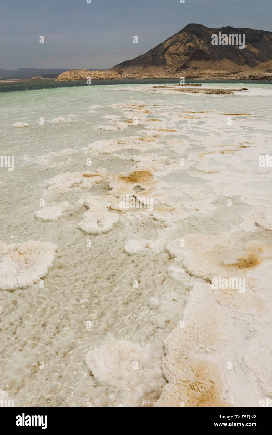 Lake Assal, 151m unter dem Meeresspiegel, Dschibuti, Afrika Stockfoto