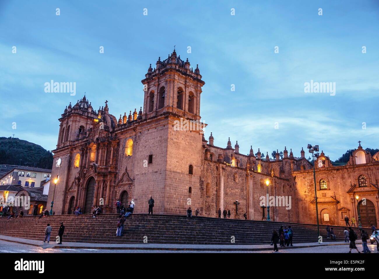 Die Kathedrale in Plaza de Armas, Cuzco, UNESCO World Heritage Site, Peru, Südamerika Stockfoto Die Kathedrale in Plaza de Armas, Cuzco, UNESCO World Heritage Site, Peru, Südamerika Stockfoto