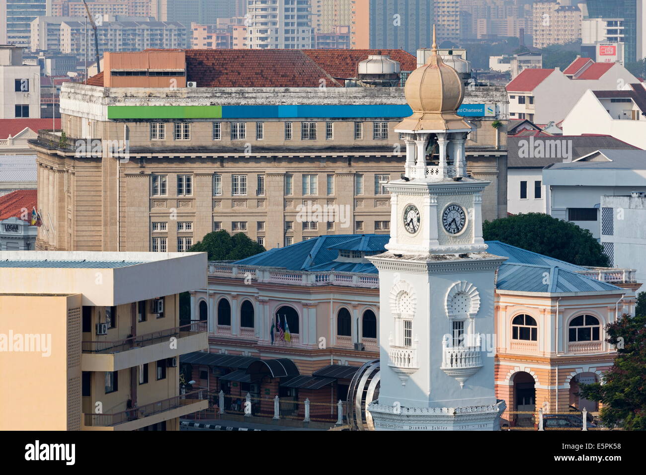 Uhrturm, Georgetown, Insel Penang, Malaysia, Südostasien, Asien Stockfoto