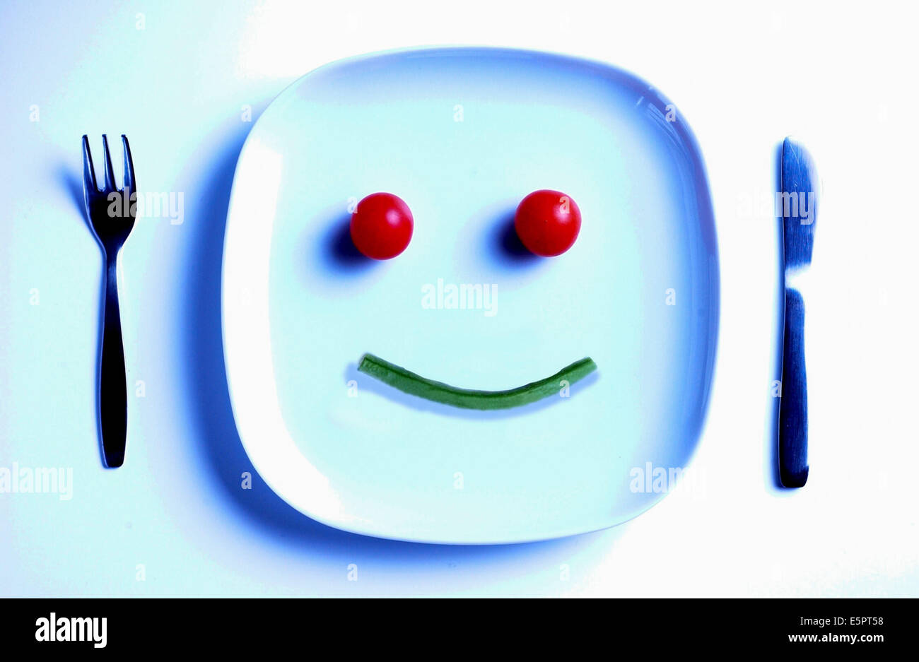 Illustration für eine gesunde Ernährung. Stockfoto