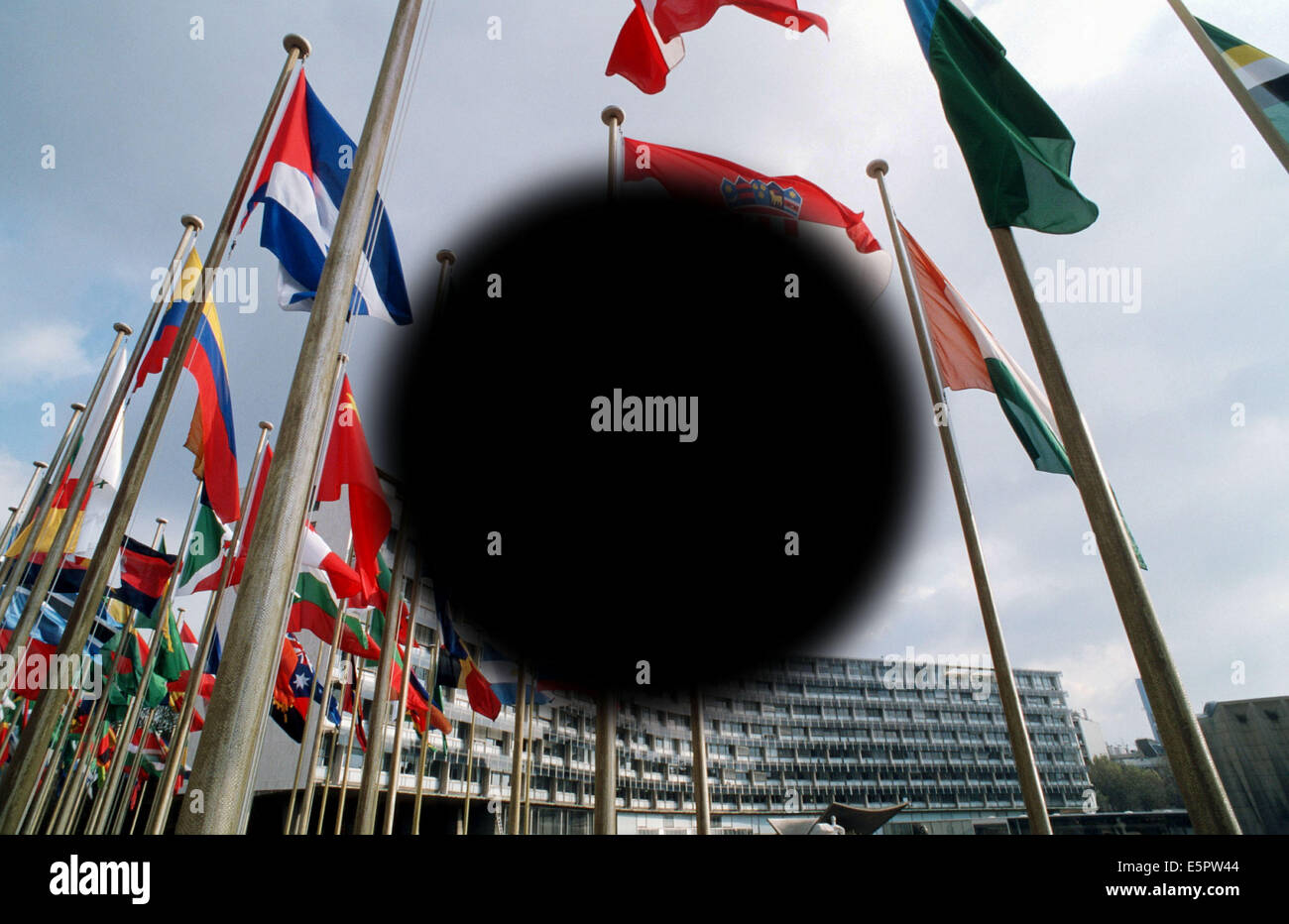 Vision einer Person durch altersbedingte Makula Degeneration (ARMD) betroffen. Stockfoto