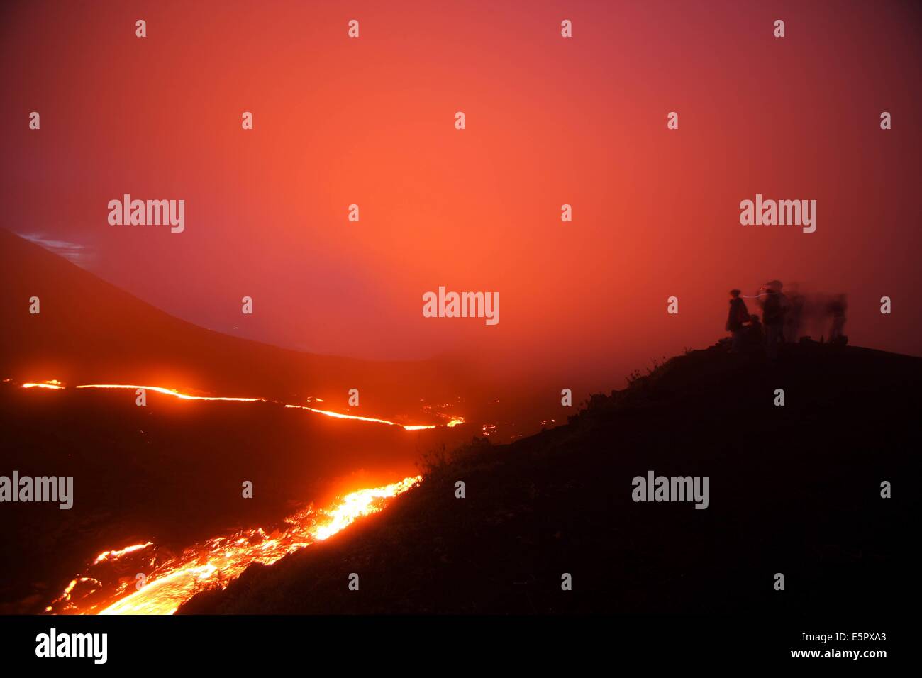 Ausbruch des Vulkans Pacaya, 2 552 m hoch, in der Nähe von Antigua, Guatemala. Stockfoto Ausbruch des Vulkans Pacaya, 2 552 m hoch, in der Nähe von Antigua, Guatemala. Stockfoto