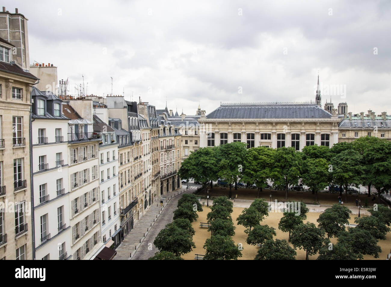 Der Place Dauphine in Paris, Frankreich Stockfoto
