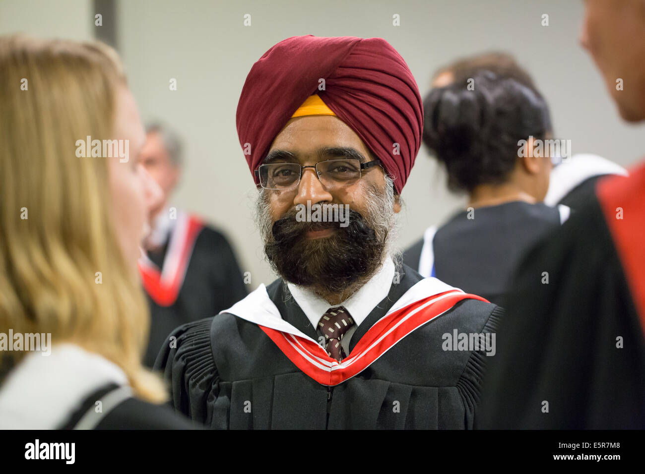 Sikh Mann Person Turban getauft männlich Stockfoto