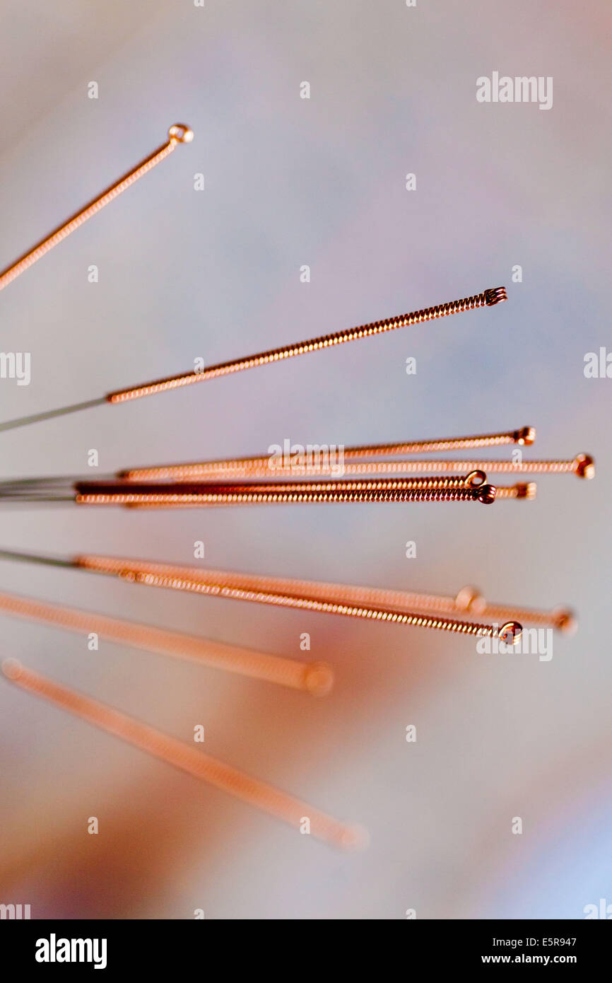 Akupunktur. Stockfoto