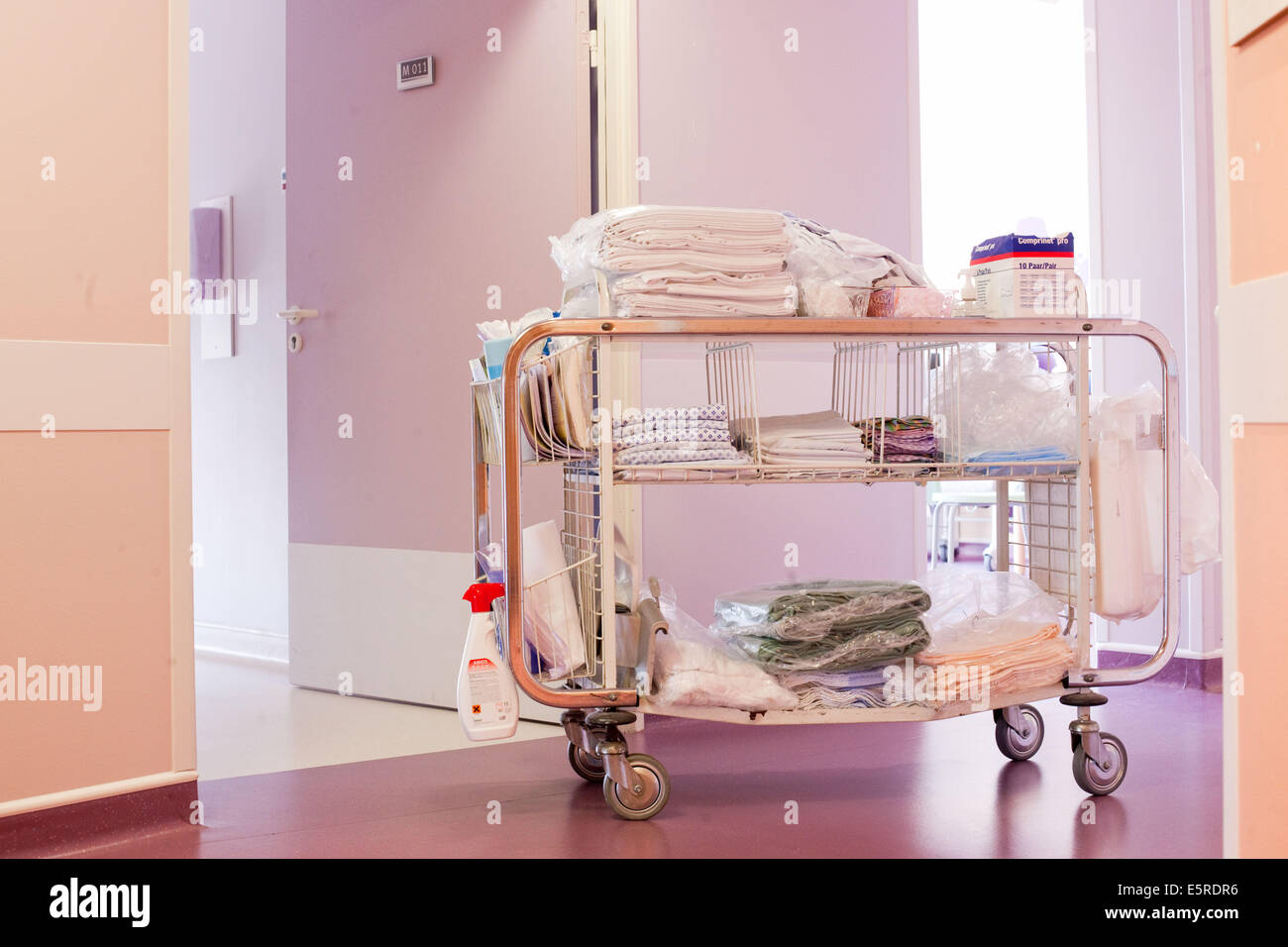 Geburtshilfe und Gynäkologie-Abteilung, Saintes Krankenhaus, Frankreich. Stockfoto