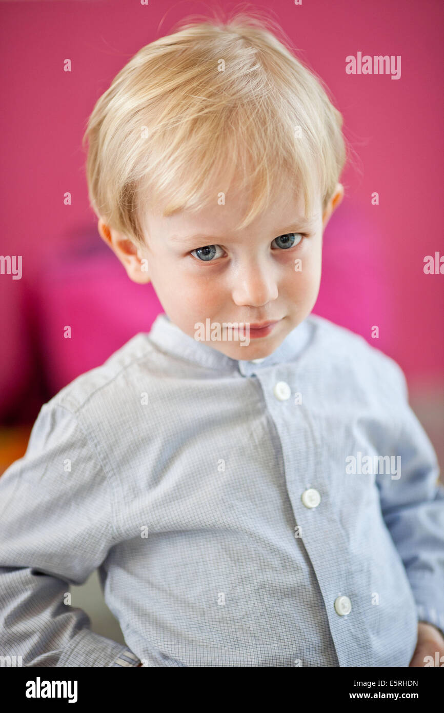 3 Jahre alter Junge. Stockfoto