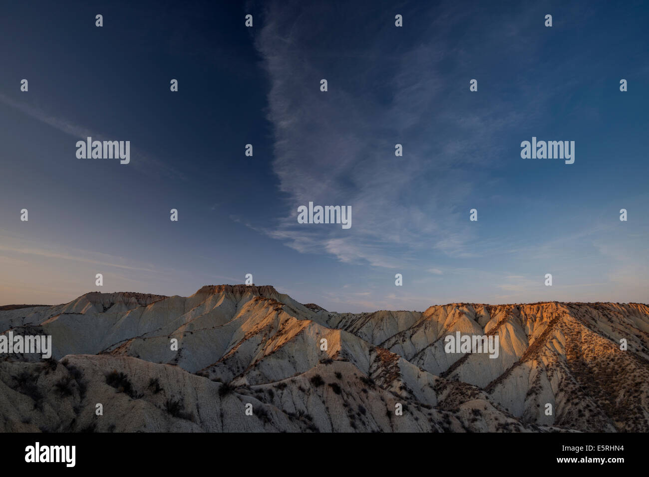 Geschützte Naturlandschaft Barrancos de Gebas Stockfoto