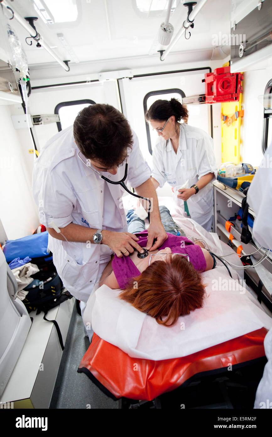 Rettungsdienst, Limoges, Frankreich. Stockfoto