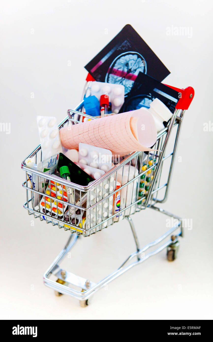 Drogen in ein Caddie. Stockfoto