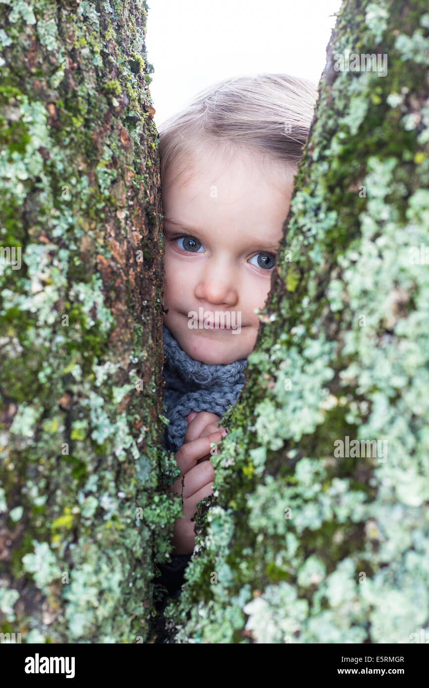3-jähriges Mädchen. Stockfoto