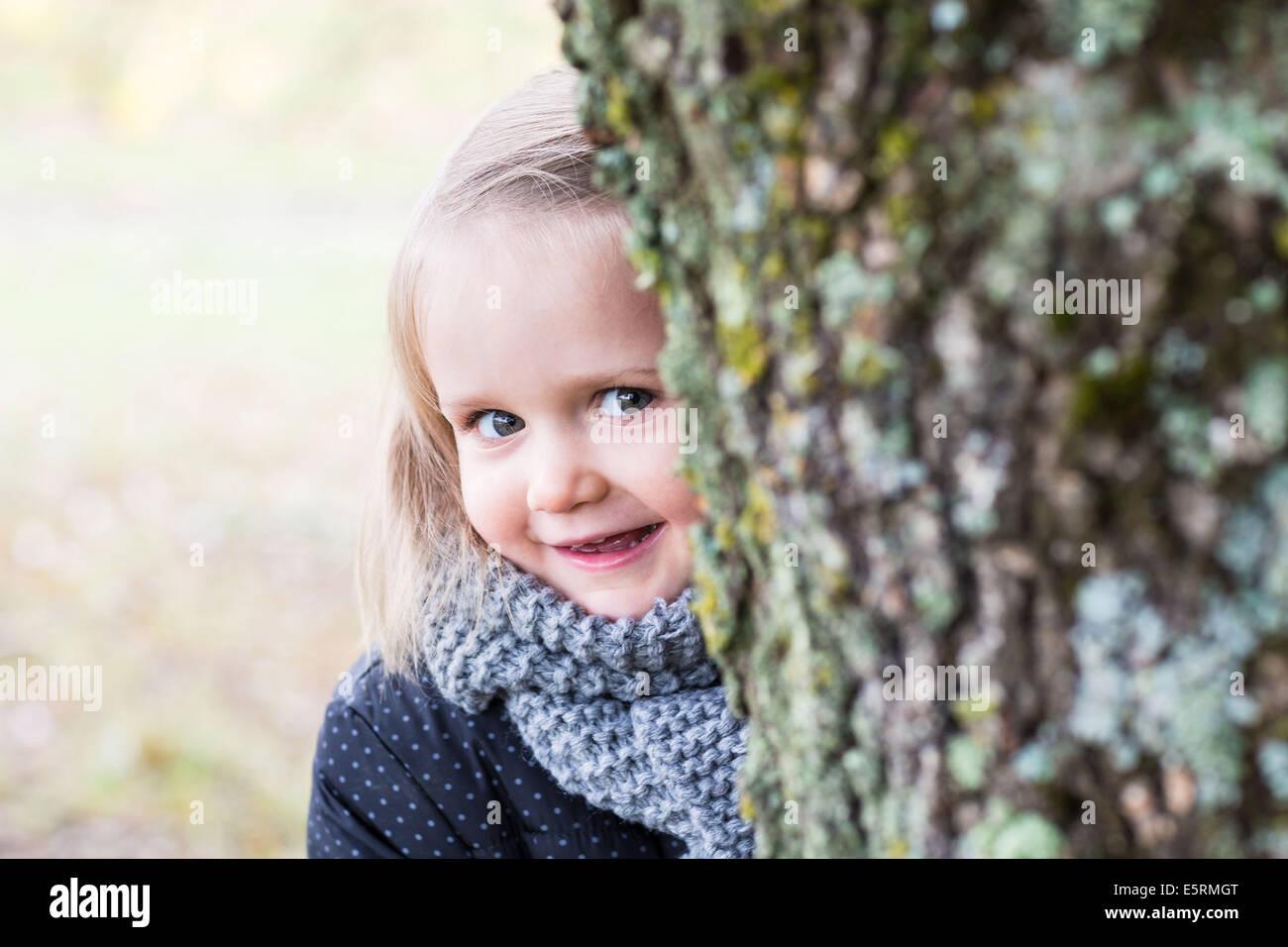3-jähriges Mädchen. Stockfoto