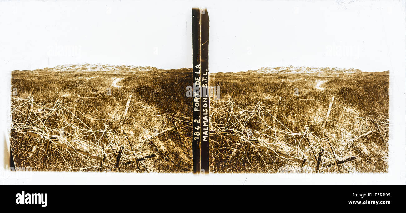 Schlacht des Chemin des Dames 1917 in Fort De La Malmaison, Aisne, Frankreich. Stockfoto