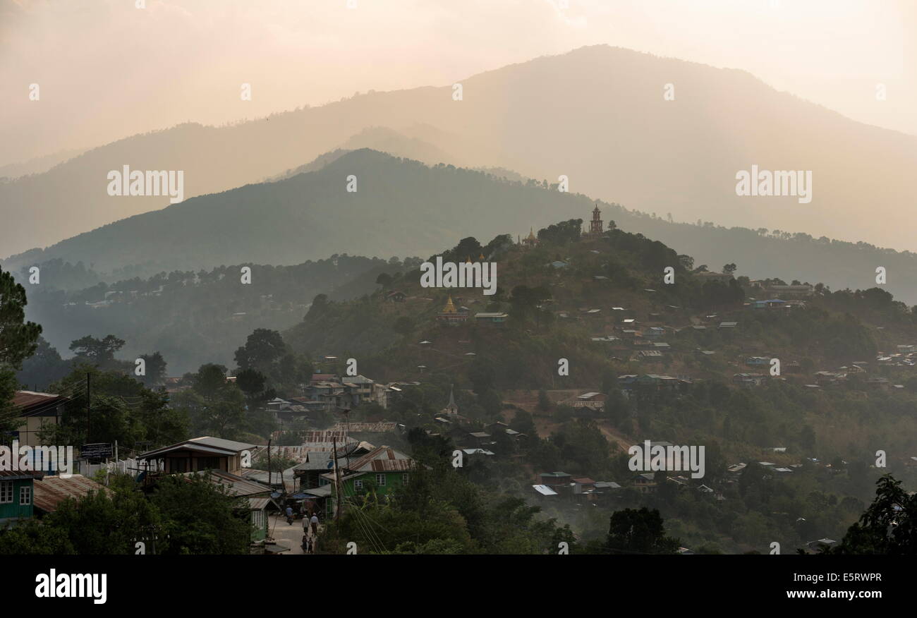 Mindat, Chin State in Myanmar. Stockfoto