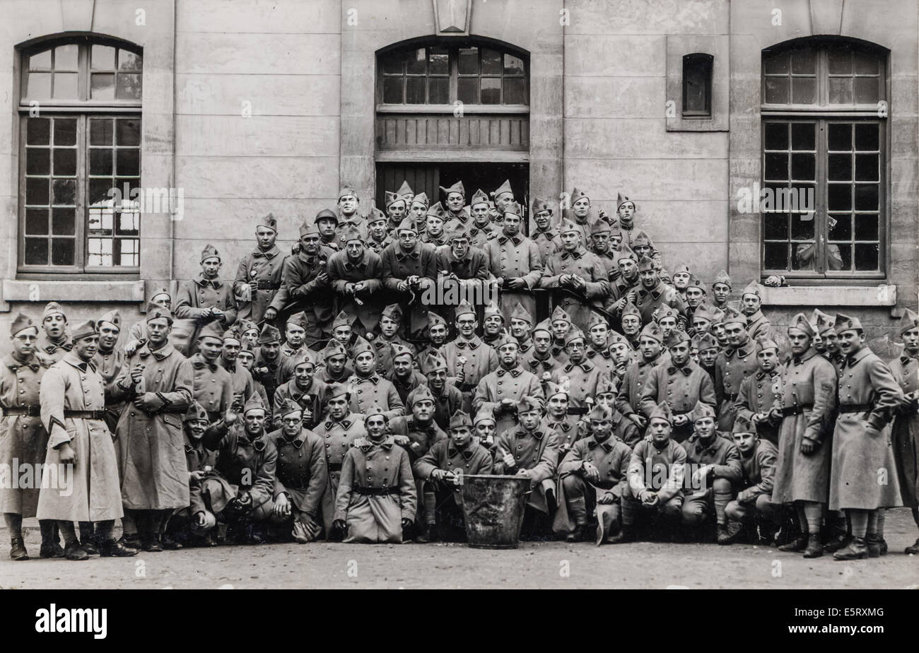 Französische Soldaten während des ersten Weltkrieges. Stockfoto