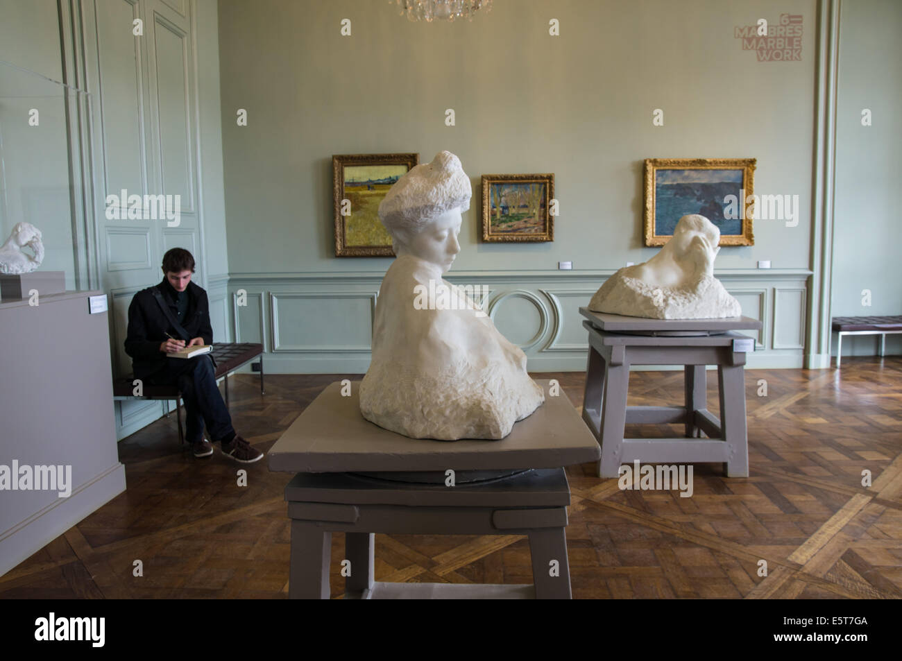 Besucher in Van Gogh Galerie im Musée Rodin in Paris, Frankreich Stockfoto