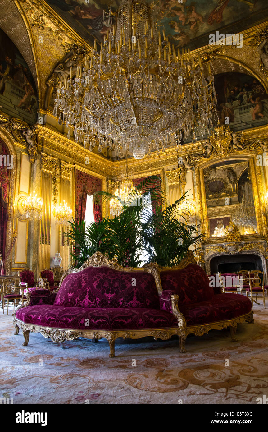 Die Apartments von Napoleon III auf dem Louvre Museum in Paris, Frankreich Stockfoto