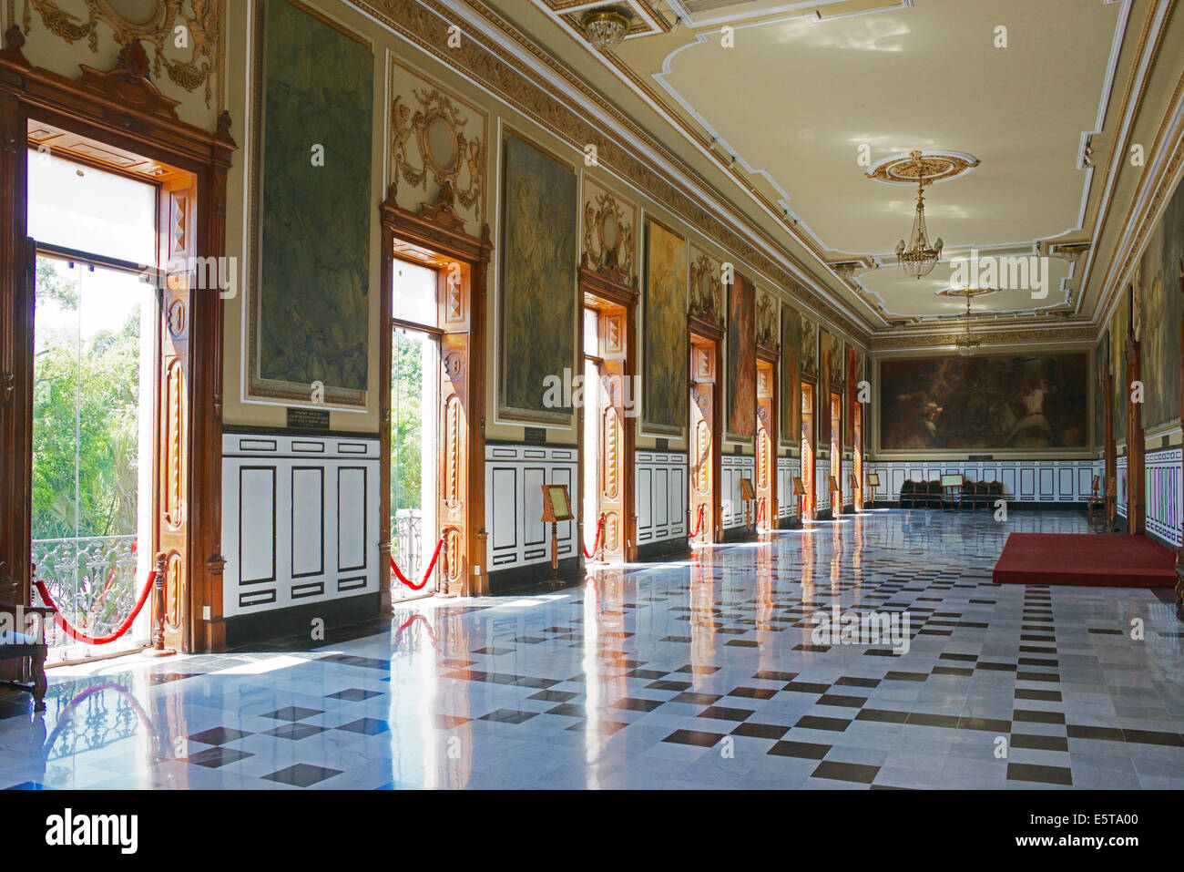 Grand Salon Gouverneurspalastes jetzt Rathaus Merida Yucatan Mexiko Stockfoto