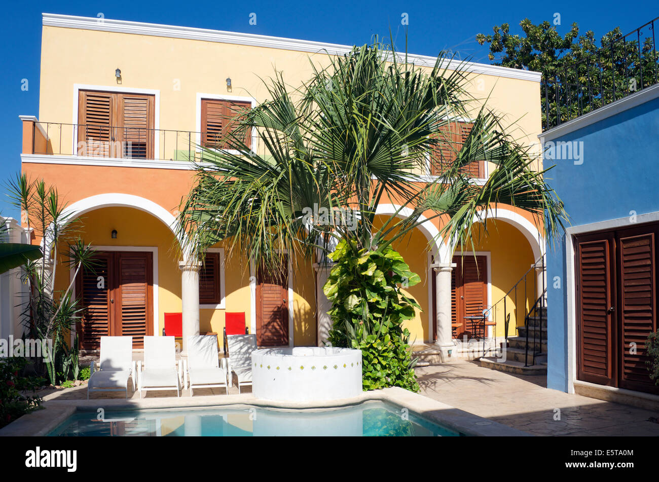 Hotel Merida Santiago Merida Yucatan Mexiko Stockfoto