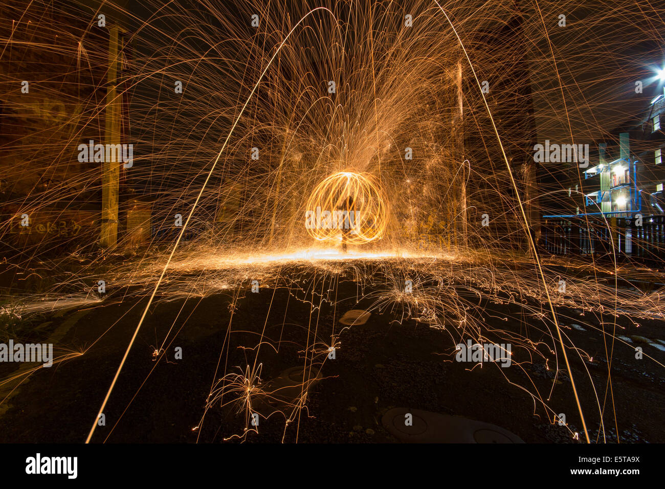 Urbane Kunstszene im Rumpf 2017 Stadtkultur Stockfoto