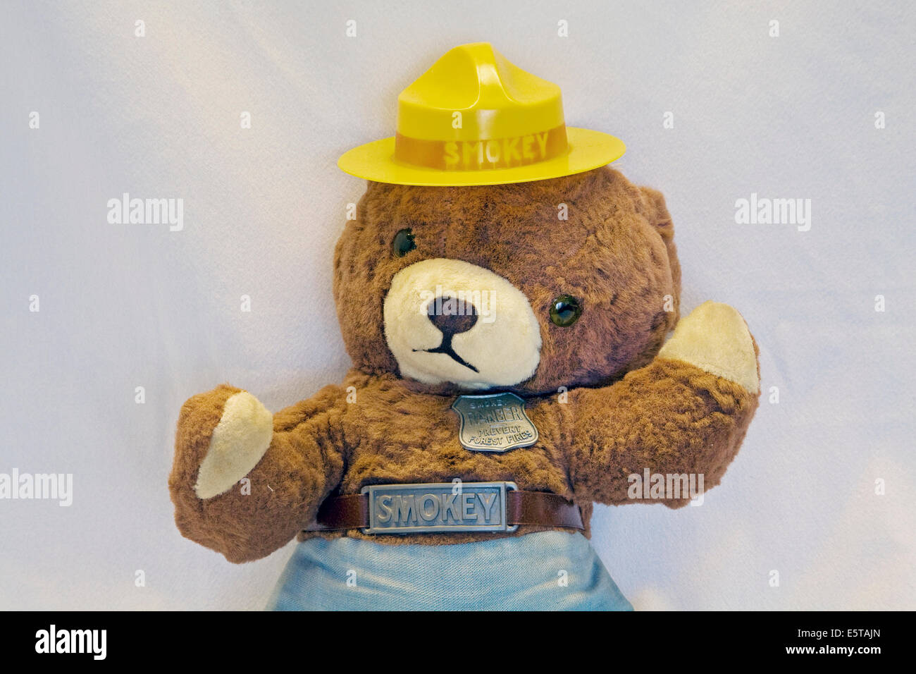 Ein Vintage pelzigen Smokey Bear Puppe, ca. 1950er Jahre Stockfoto