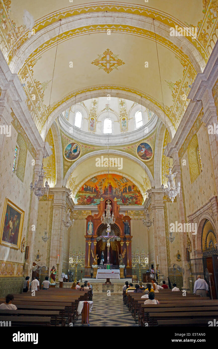 Inneren Jesus Church Merida Yucatan Mexiko Stockfoto