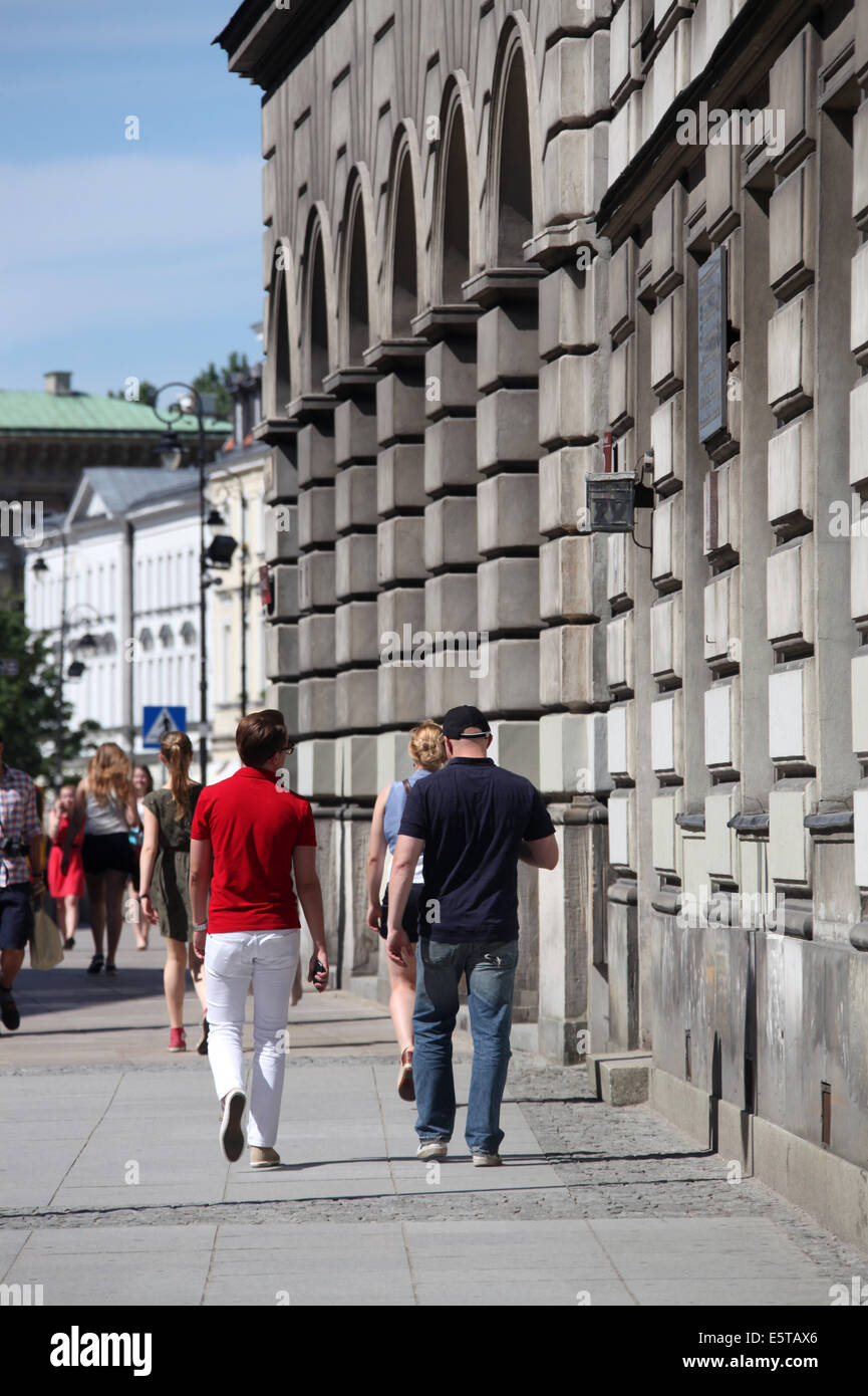 Straßenszene von Warschau alte Stadt Stockfoto