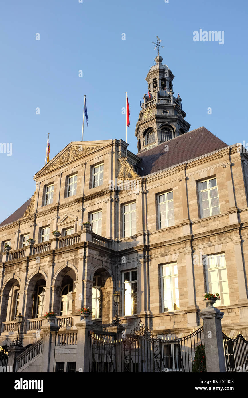 Fassade des Rathauses Maastricht, Provinz Limburg, Niederlande Stockfoto