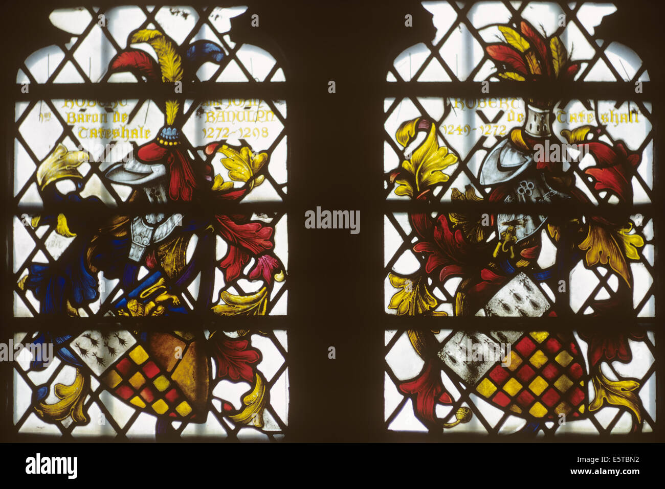 Glasfenster der das halten von Tattershall Castle, Tattershall, Lincolnshire, England 690705 032 Stockfoto