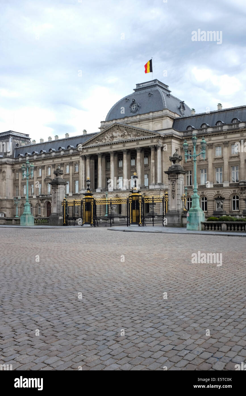 Königliche Palast von Brüssel, der offizielle Palast des Königs und der Königin in der Mitte der Hauptstadt Brüssel, Belgien Stockfoto