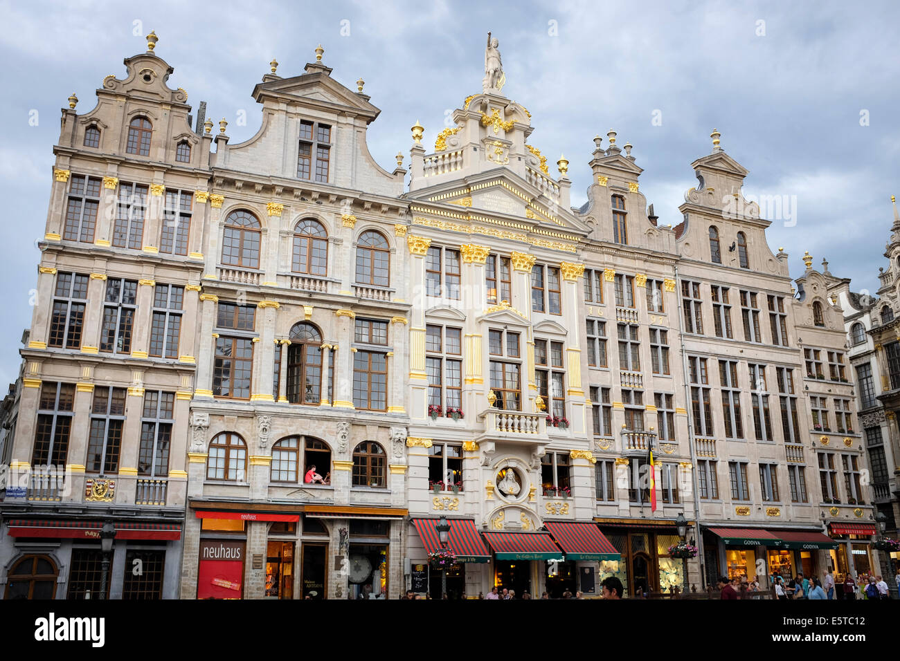 Zunfthäuser auf dem Grote Markt oder Grand Place von Brüssel, Belgien Stockfoto