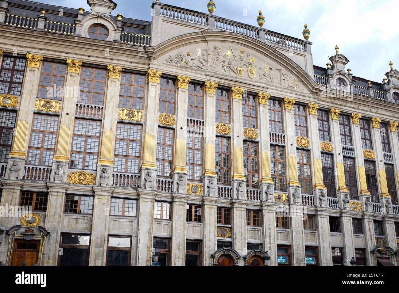Zunfthäuser auf dem Grote Markt oder Grand Place von Brüssel, Belgien Stockfoto