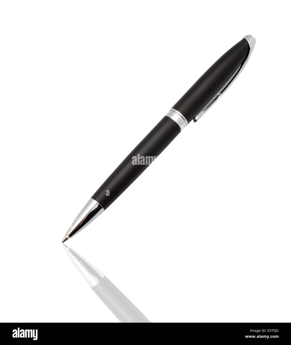 Metall Kugelschreiber isoliert auf weißem Hintergrund Stockfoto