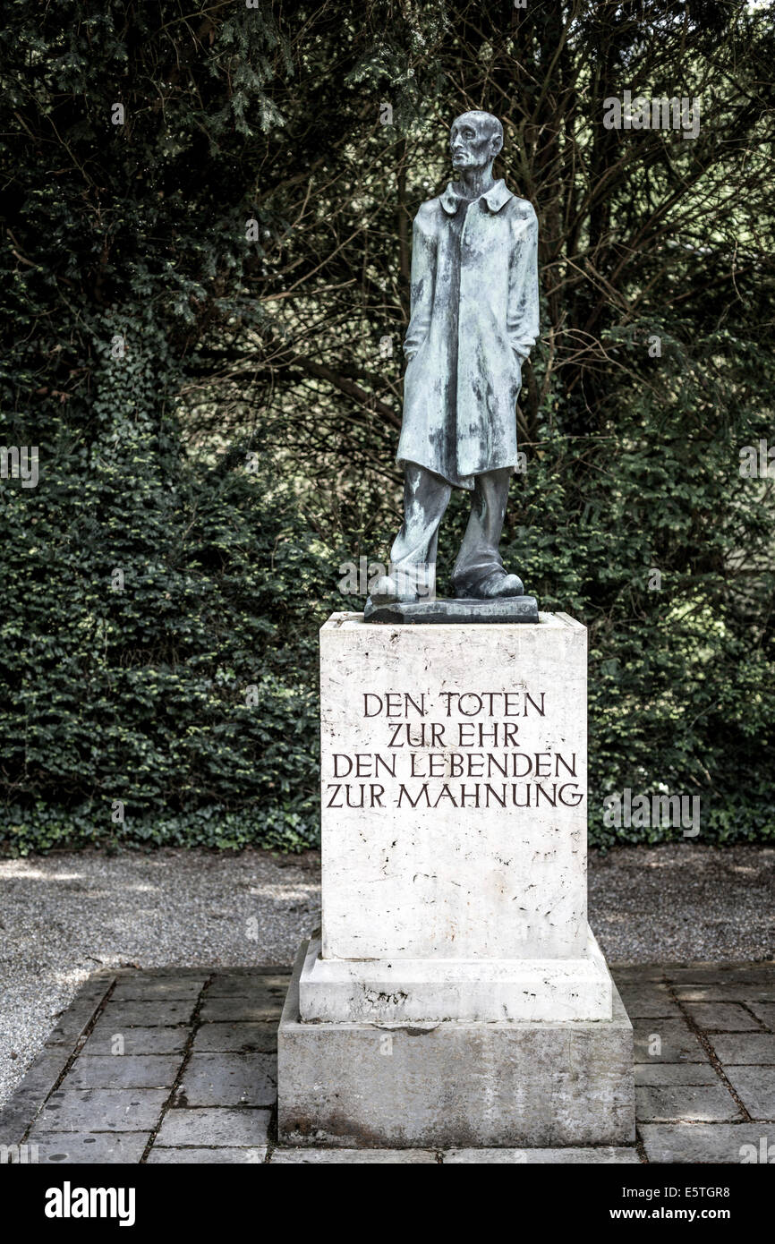 Denkmal für den "unbekannten Gefangenen" von Fritz Koelle, KZ Dachau, Landkreis Dachau, Bayern, Deutschland Stockfoto