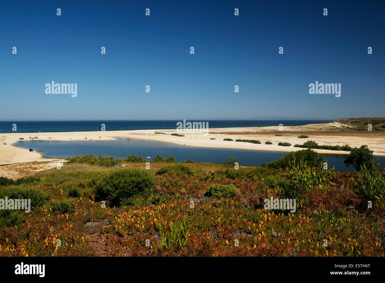 Melides Lagune, Atlantikküste, Alentejo, Portugal Stockfoto