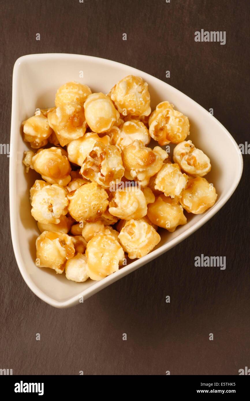 Toffee Popcorn Stockfoto