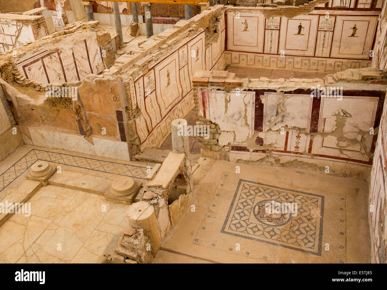Terrasse beherbergt Ephesus-Türkei Stockfoto
