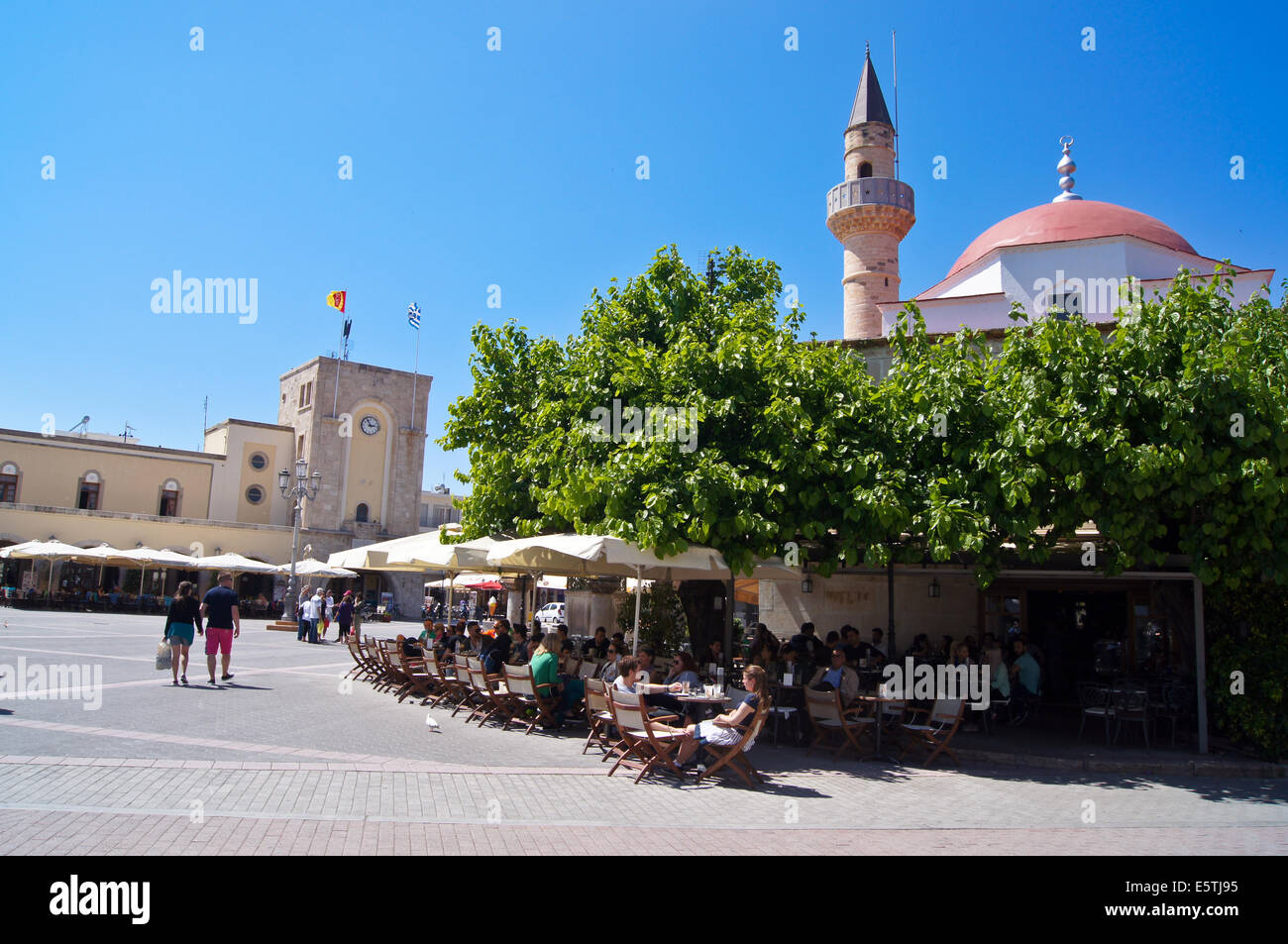 Ibrahim Defterdar Moschee, Eleftherias Square, Kos-Stadt, Kos, Griechenland Stockfoto