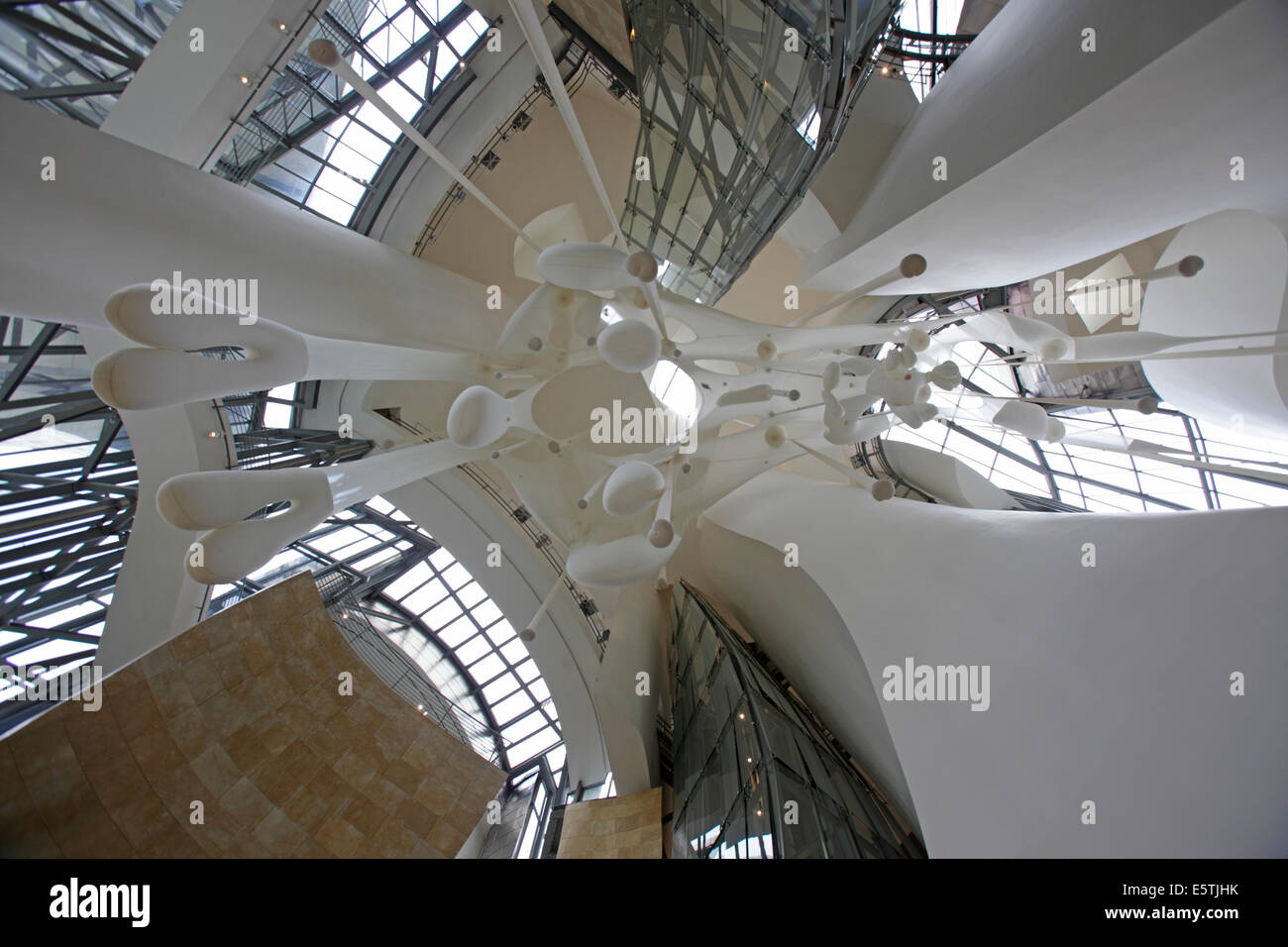 Interior Architecture Guggenheim Museum Bilbao Stockfotos