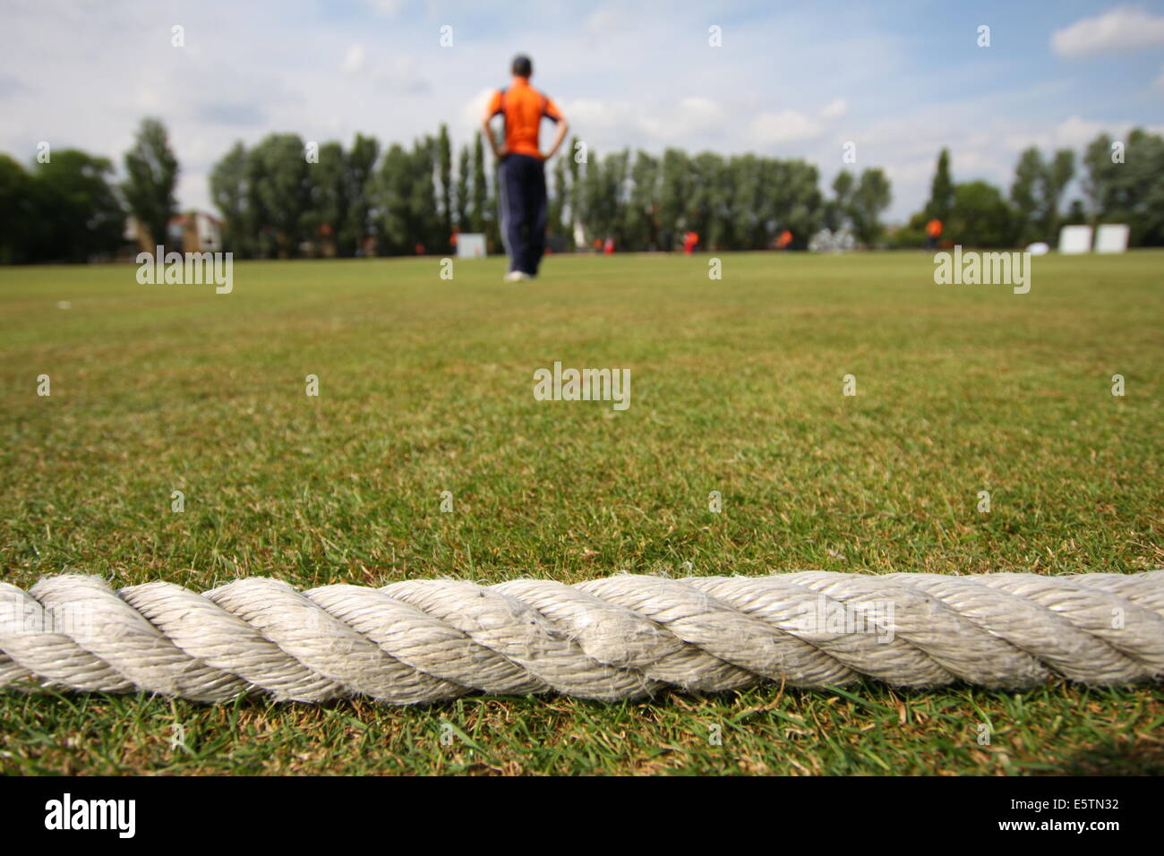 Cricket generische Grenze Seil Stockfoto