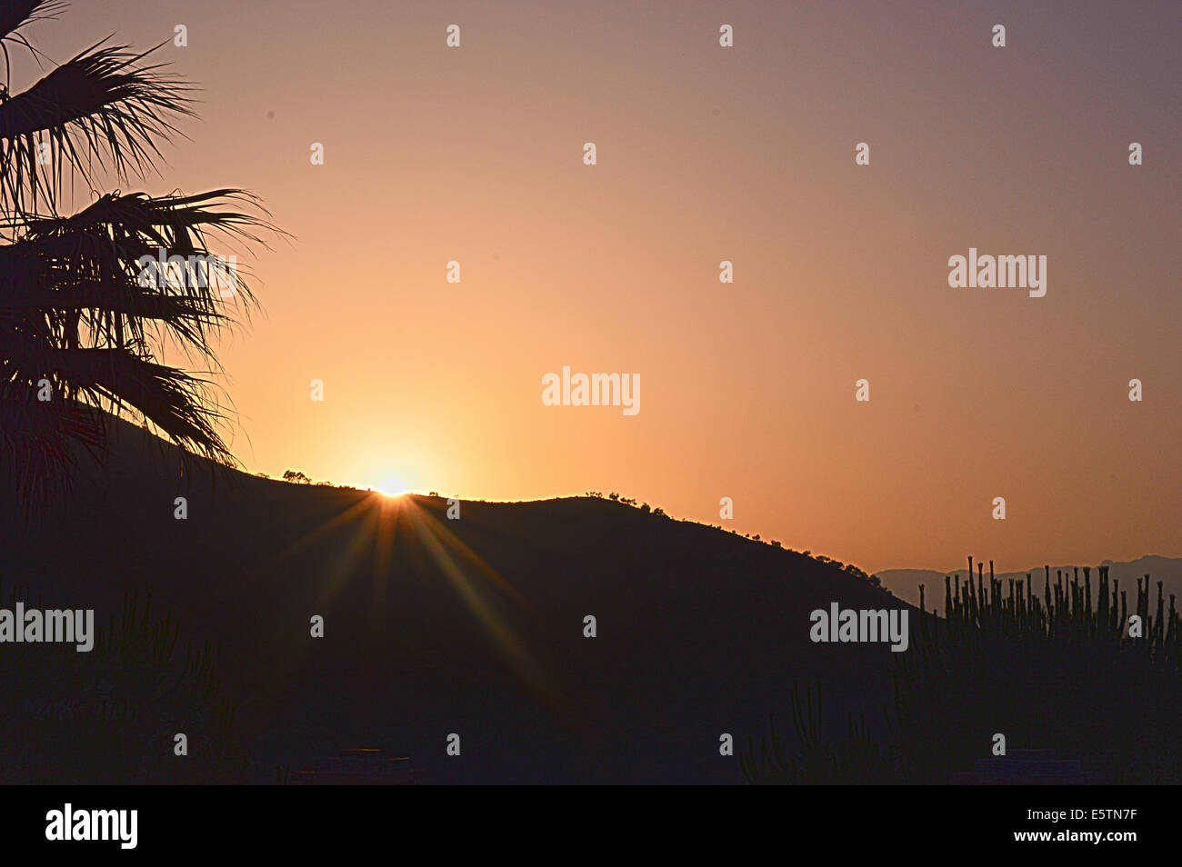 Sonnenuntergang, Malaga, Andalusien Stockfoto
