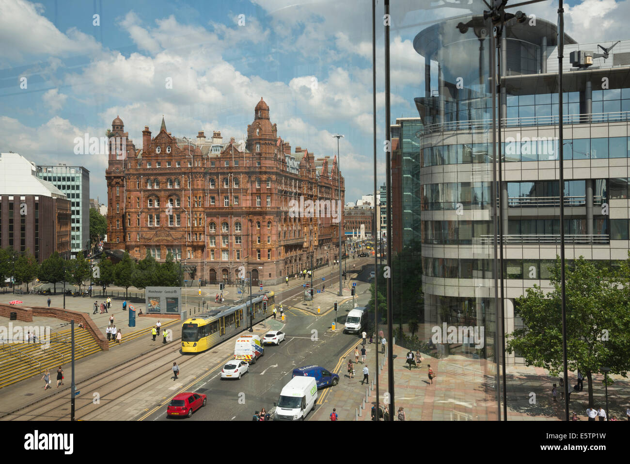 Blick von der Bridgewater Hall Manchester Stockfoto