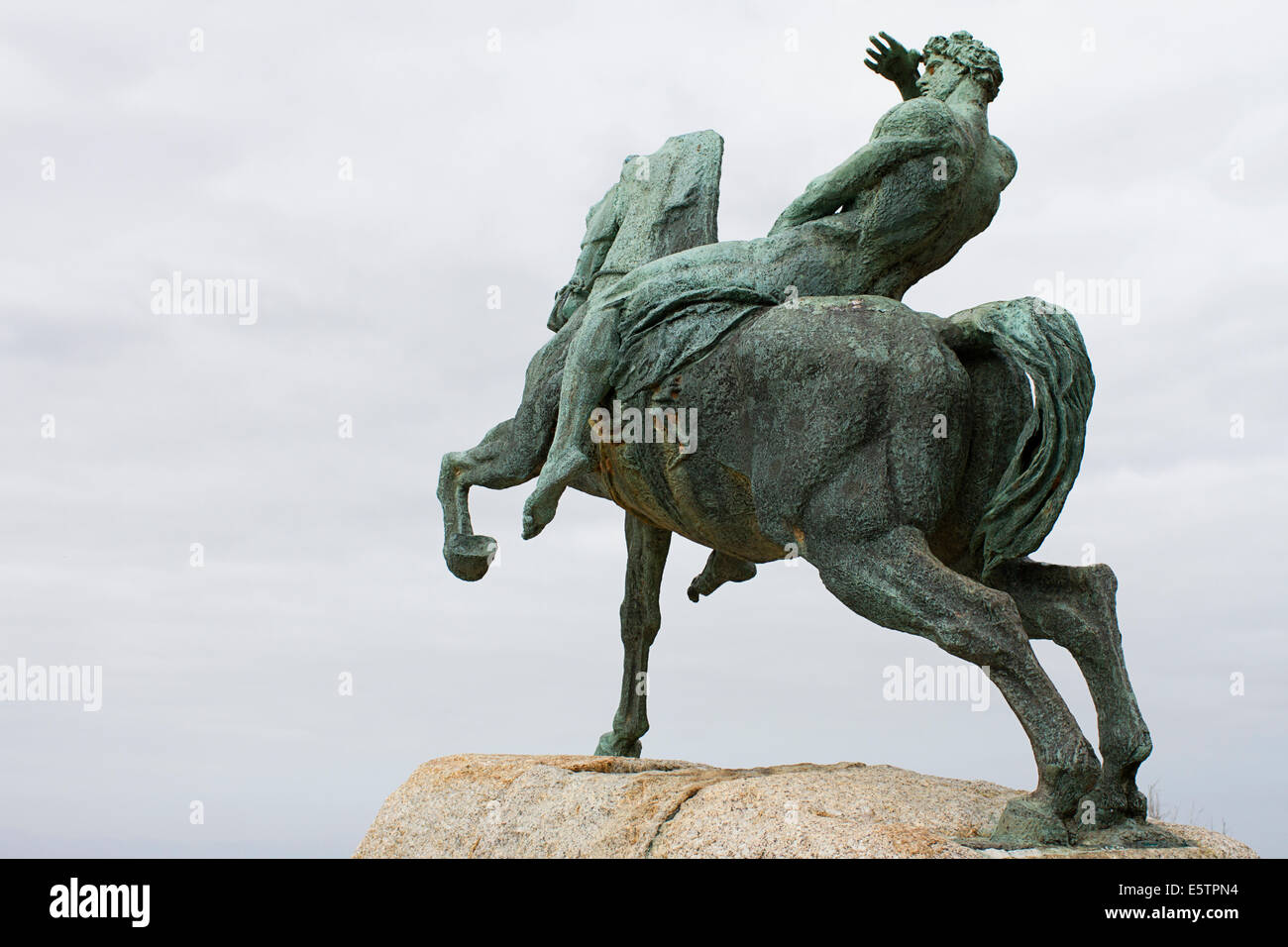 Detail der Bronzestatue Energie von George Frederic Watts, Rhodes Memorial Stockfoto