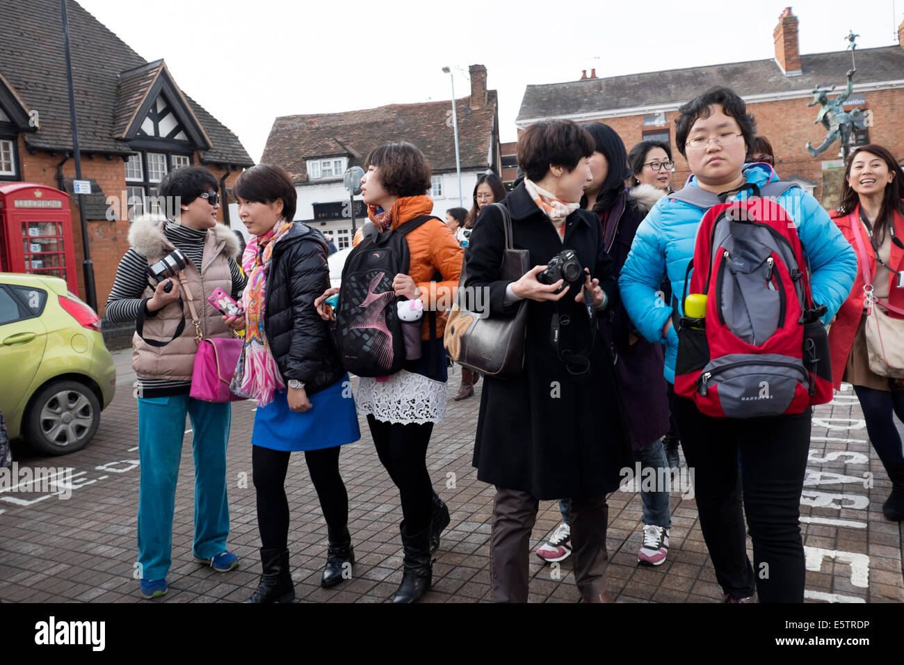 Japanische Touristen Stratford-Upon-Avon UK England Großbritannien Stockfoto